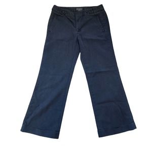 Womens blue stretch wide leg pant banana republic size 8